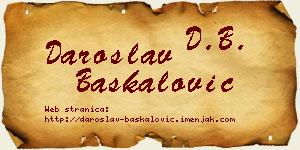 Daroslav Baškalović vizit kartica